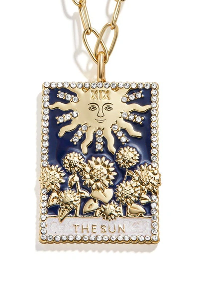 Shop Baublebar Tarot Card Pendant Necklace In Navy
