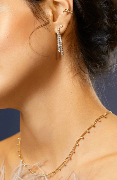 Shop Baublebar Michelle Crystal Drop Earrings In Gold