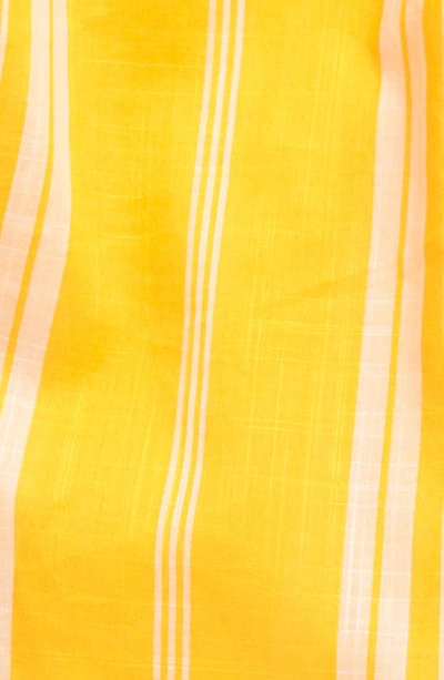 Shop Zimmermann Kids' Anneke Floral Print Smocked Cotton Top In Marigold Stripe