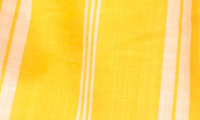 Shop Zimmermann Kids' Anneke Floral Print Smocked Cotton Top In Marigold Stripe