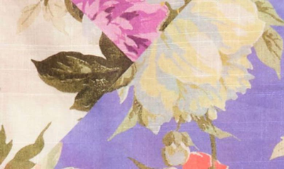 Shop Zimmermann Kids' Pattie Floral Print Ruffle Cotton Top In Patch Floral