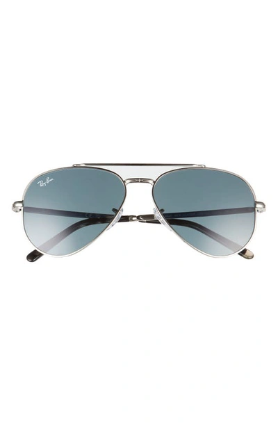 Shop Ray Ban New Aviator 55mm Pilot Sunglasses In Legend Gold/ Clear Dark Brow