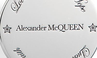 Shop Alexander Mcqueen Medallion Linear Drop Earrings In Black