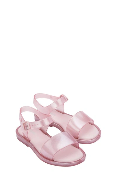 Shop Mini Melissa Mel Mar Sandal In Pink/ Glitter