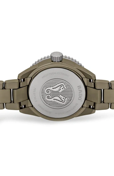 Shop Rado Captain Hook High Tech Diver Ceramic Bracelet Watch, 43mm In Olive Green