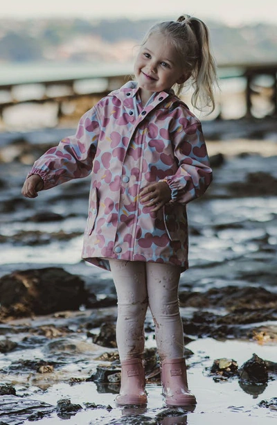 Shop Snapper Rock Kids' Apple Love Waterproof Raincoat In Pink