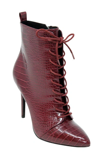 Shop Charles By Charles David Passe Pointed Toe Bootie In Deep Maroon