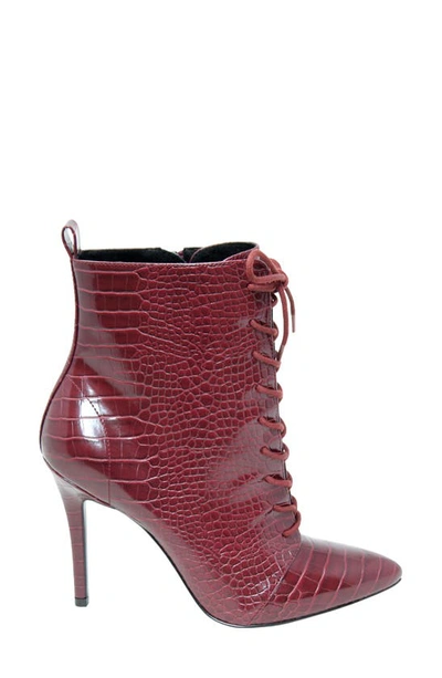 Shop Charles By Charles David Passe Pointed Toe Bootie In Deep Maroon