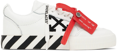 Shop Off-white Kids White & Black Vulcanized Sneakers In White Black