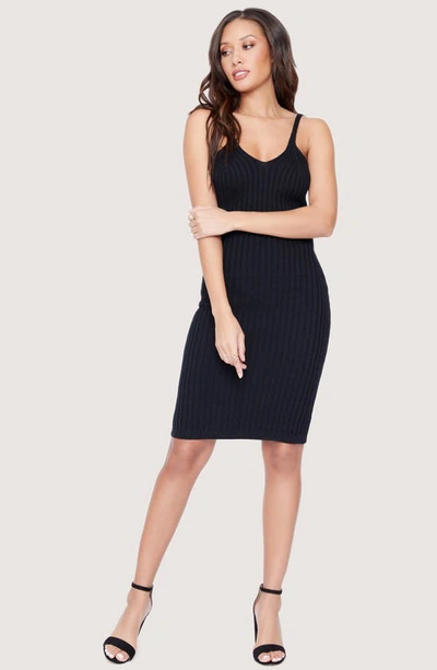 Shop Lost + Wander Home Before Dark Ribbed Cotton Tank Dress In Black