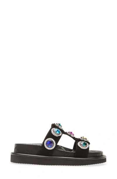 Shop Kg Kurt Geiger Kurt Geiger London Orson Crystal Slide Sandal In Black