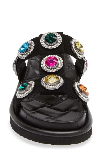 Kg Kurt Geiger Orson Crystal Slide Sandal In Black