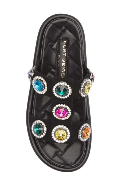 Kg Kurt Geiger Orson Crystal Slide Sandal In Black