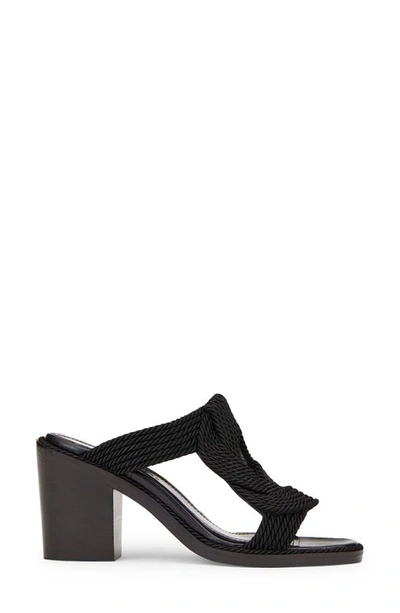 Lafayette 148 8 Knot Rope Heeled Sandal-black In Black