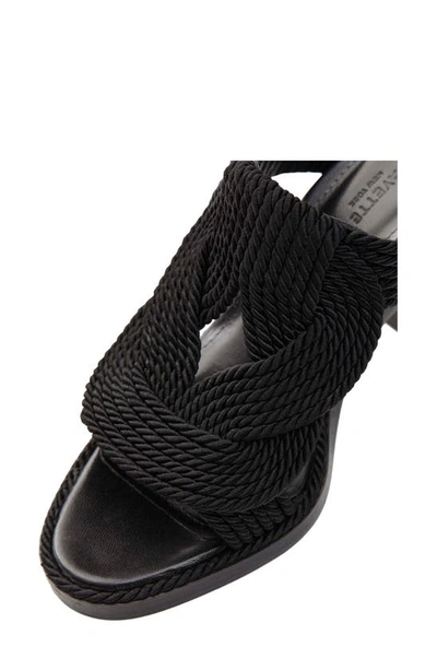 Lafayette 148 8 Knot Rope Heeled Sandal-black In Black