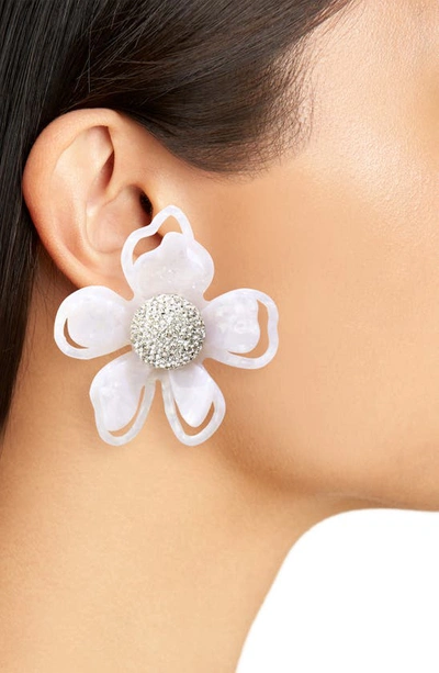 Lele Sadoughi Women s Azalea Acetate Crystal Stud Earrings In White ModeSens