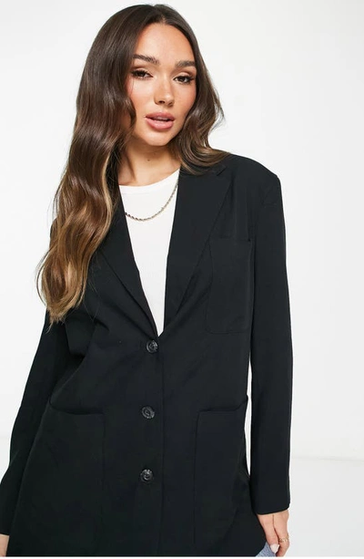 Shop Topshop Mensy Relaxed Blazer In Black