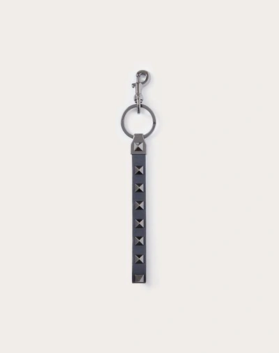 Shop Valentino Garavani Rockstud Keychain In Black