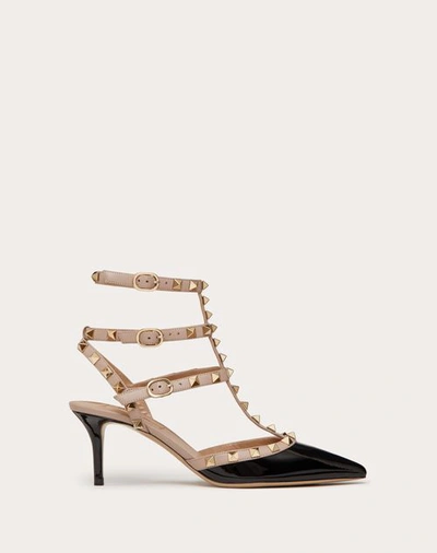 Valentino Garavani Rockstud Caged Pump 65mm Woman Poudre 41 In Black