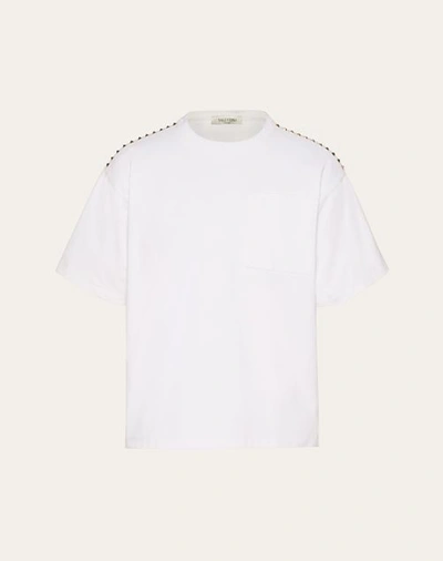 Shop Valentino Rockstud Untitled T-shirt In White