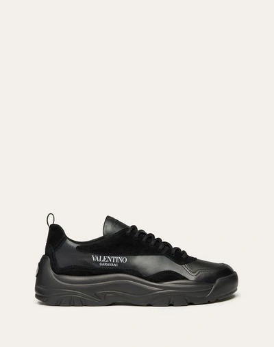 Shop Valentino Garavani Gumboy Calfskin Sneaker In Black