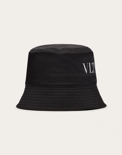 Shop Valentino Garavani Vltn Bucket Hat In Black/white