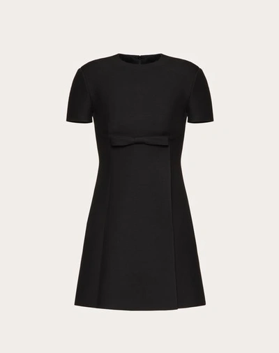 Shop Valentino Crepe Couture Dress Woman Black 36