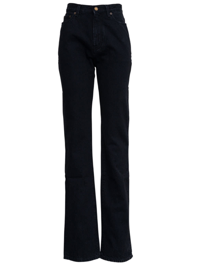 Shop Saint Laurent 90s High Waist Jeans Look46 In Nero