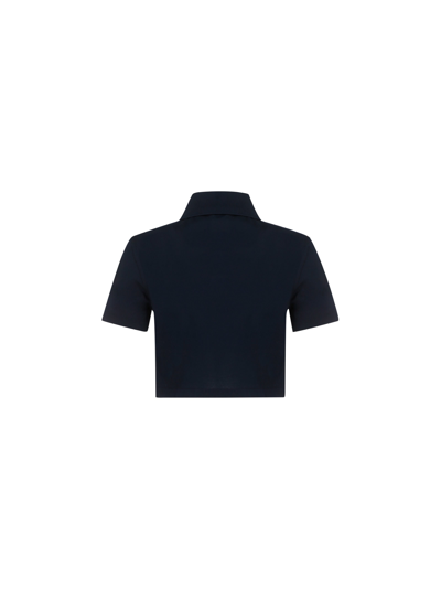 Shop Saint Laurent Polo Shirt In Blu