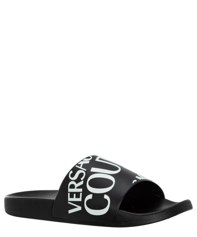Shop Versace Jeans Couture Slides In Black