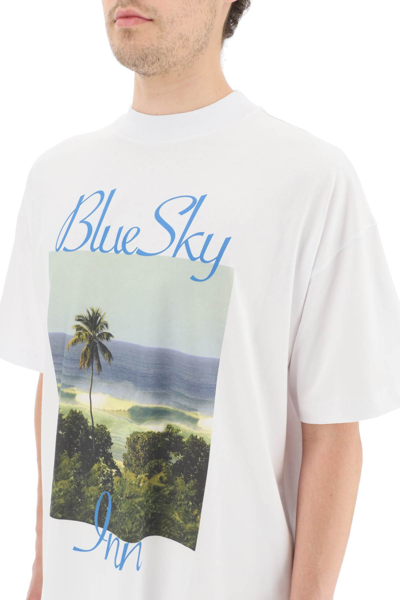 Shop Blue Sky Inn Printed Logo T-shirt In White