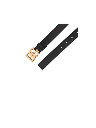 Shop Dolce E Gabbana Women's Black Leather Belt