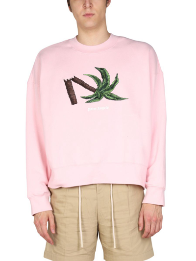 Shop Palm Angels Men's Pink Other Materials Sweatshirt