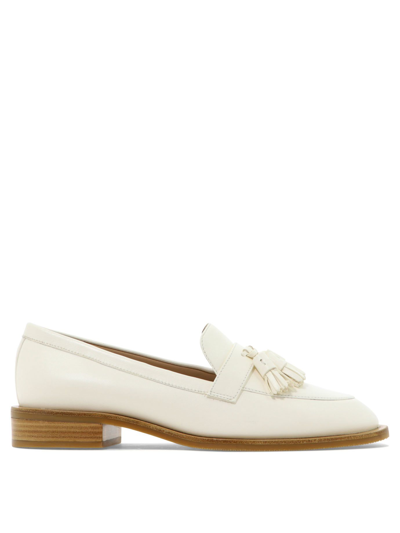 Shop Stuart Weitzman Women's White Other Materials Loafers