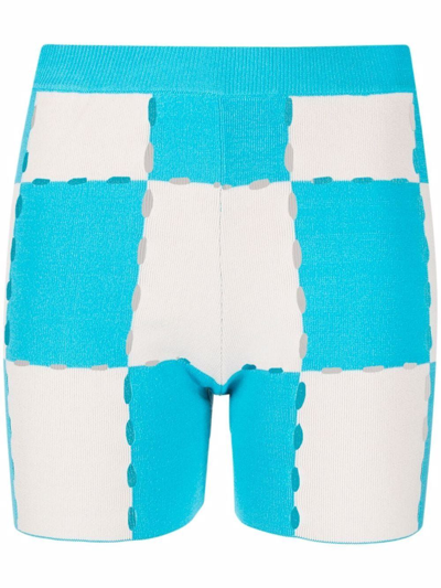 Shop Jacquemus Women's Light Blue Cotton Shorts