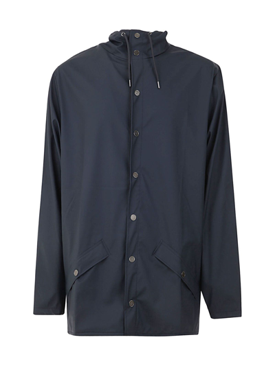 Shop Rains Men's Blue Other Materials Outerwear Jacket