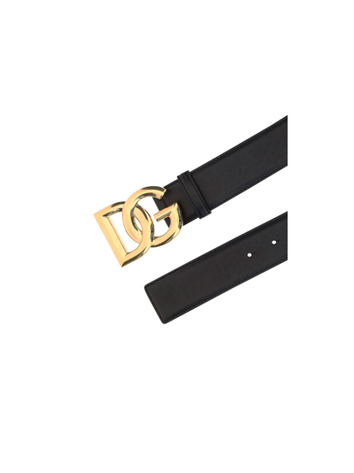 Shop Dolce E Gabbana Women's Black Leather Belt