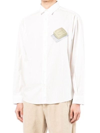 Shop Jacquemus Men's White Cotton Shirt