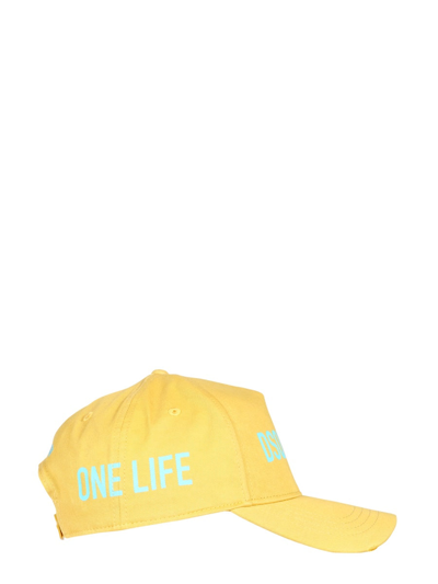 Shop Dsquared2 Baseball Cap In Yellow