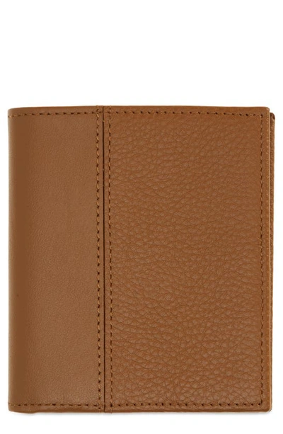 Shop Nordstrom Midland Compact Leather Wallet In Tan Caramel