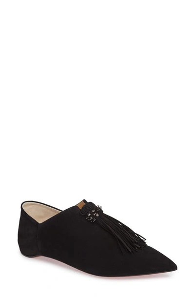 Shop Christian Louboutin Medinana Convertible Loafer In Black Suede