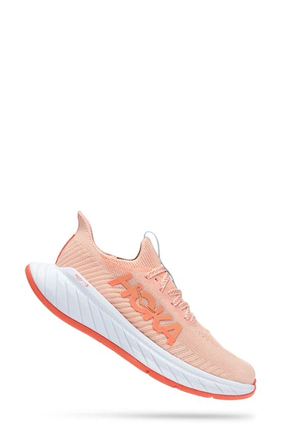 Hoka Carbon X 3 Running Shoe In Peach Parfait / Summer Song