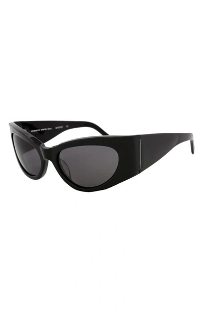 Shop Grey Ant Bank 56mm Wraparound Sunglasses In Black/ Grey