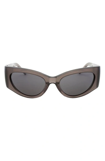 Shop Grey Ant Bank 56mm Wraparound Sunglasses In Grey/ Grey