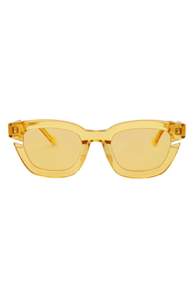 Shop Grey Ant Bowtie Cutout 50mm Square Sunglasses In Yellow/ Yellow