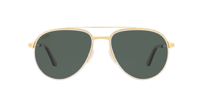 Shop Cartier Unisex Sunglass Ct0325s In Gold