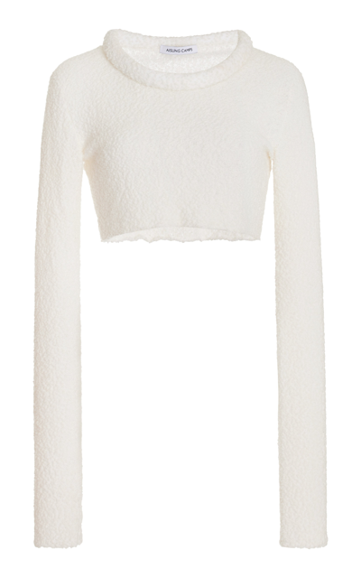 Shop Aisling Camps Women's Pebble Cropped Wool-blend Sweater In Ivory