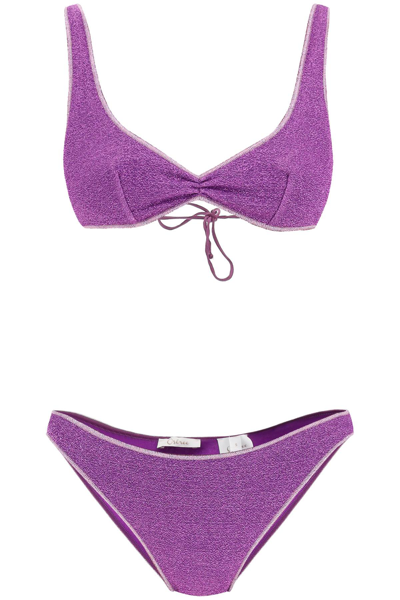 Shop Oseree Oséree Lumière 80's Bikini Set In Purple
