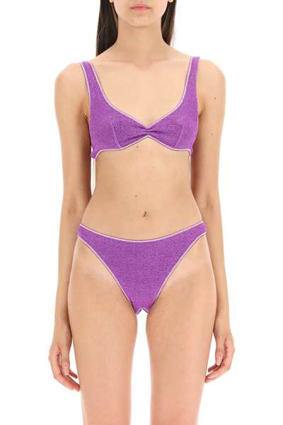 Shop Oseree Oséree Lumière 80's Bikini Set In Purple
