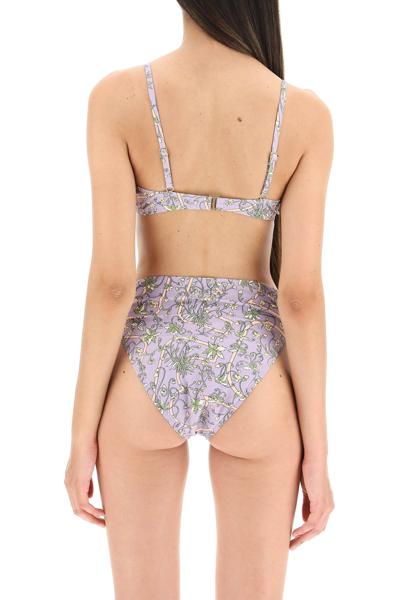 Shop Tory Burch Printed Balconette Bikini Top In Mixed Colours